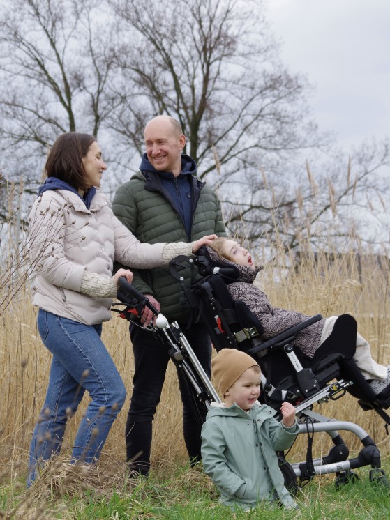 Gevlucht Russisch gezin.